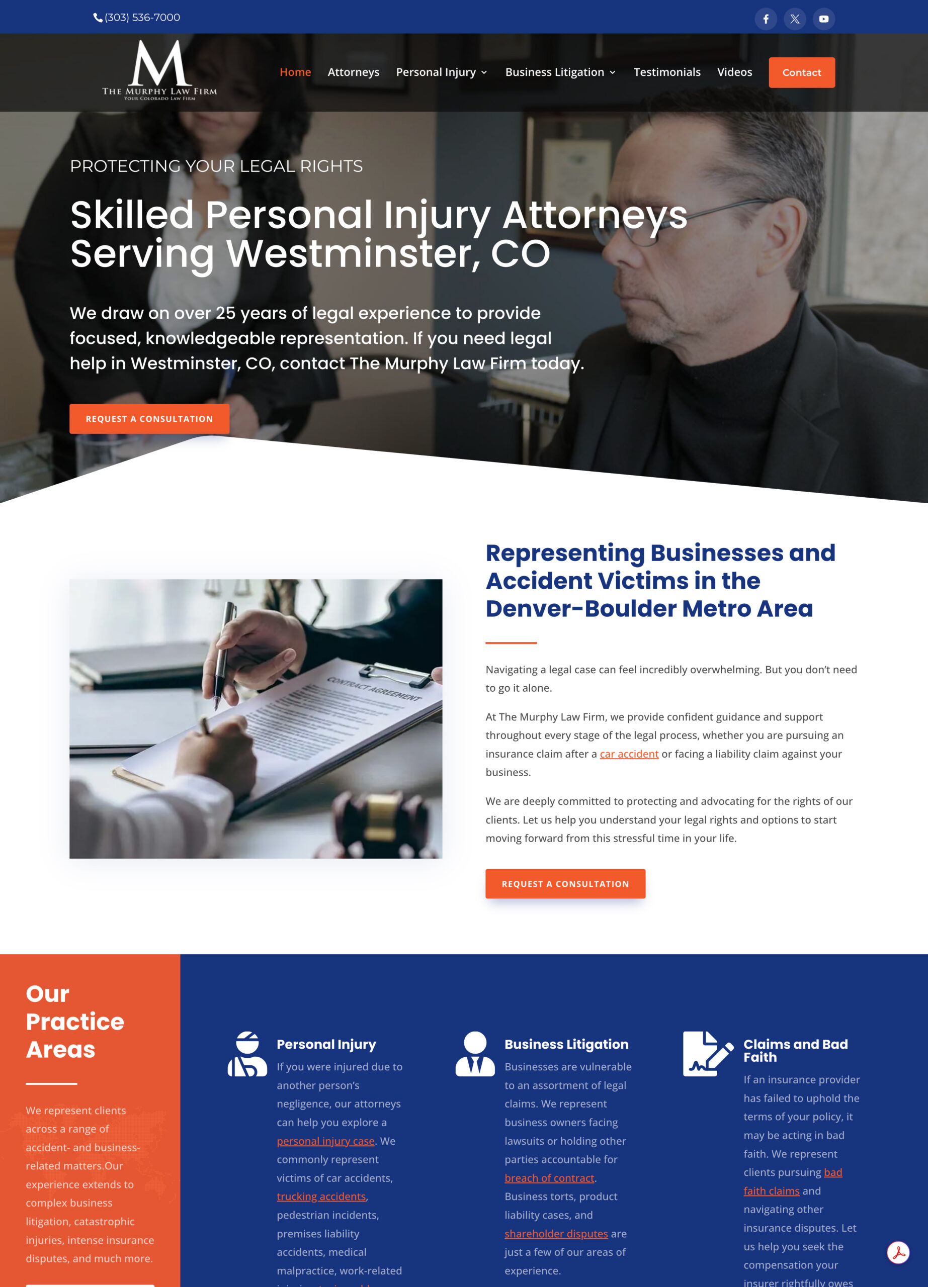 Murphy Law Firm website designed by SnowdriftCO